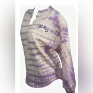 Victoria Secret PINK oversized sweatshirt size small tie-dye purple